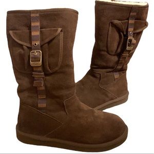 Ugg Cargo Chestnut Brown Suede Womens Boots Sz 6